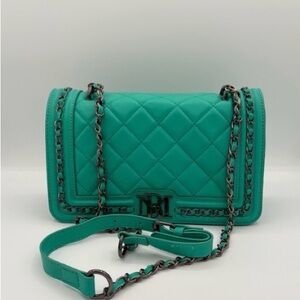 Elegant Green Quilted Chain Shoulder Bag